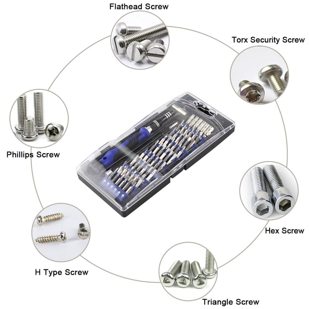 80 in 1 Computer Repair Tool Kit PC Building Tool Magnetic Bit Flexible Shaft