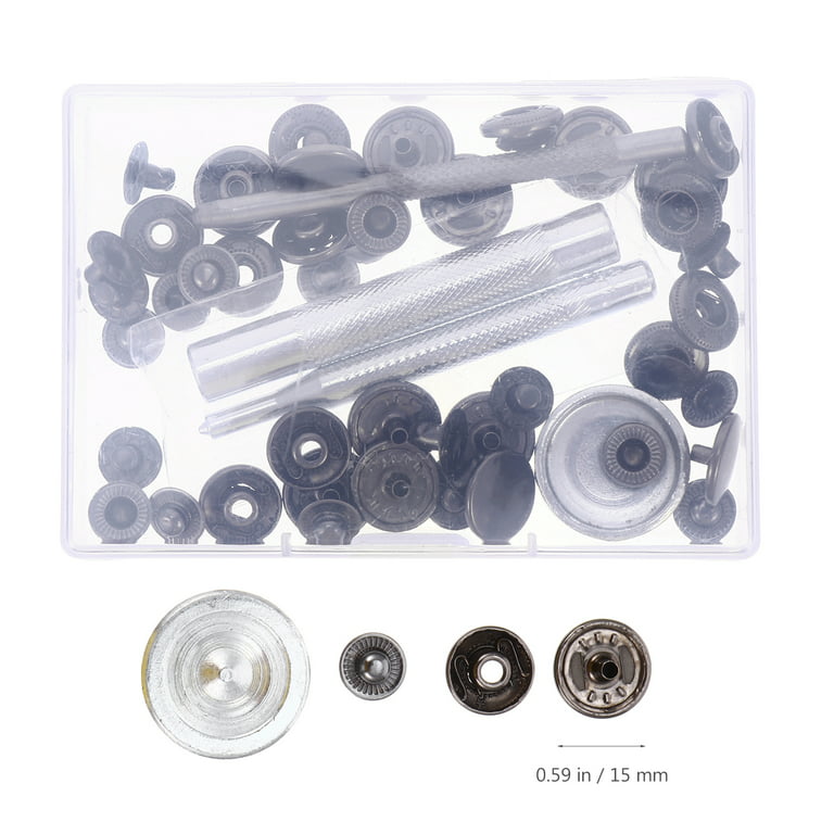 146 Set Snap Fasteners Kit + Leather Rivets, Snap Buttons Press Studs,  Double Cap Rivet With Fixing Tools For Leather