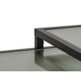 thumbnail image 3 of Unique Furniture Metal and Fluted Glass Nesting End Table Set in Black, 3 of 5