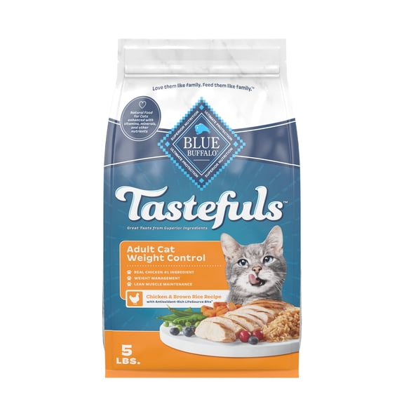 [Multiple Sizes] Blue Buffalo Tastefuls Weight Control Natural Adult Dry Cat Food