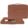 thumbnail image 3 of MOSISO 15"-15.6" Laptop Sleeve Briefcase for MacBook HP/Asus/Dell/Lenovo Chromebook, Multifunctional Notebook Case Protective Bag Cover for MacBook Pro 16 inch, Caramel Brown, 3 of 5
