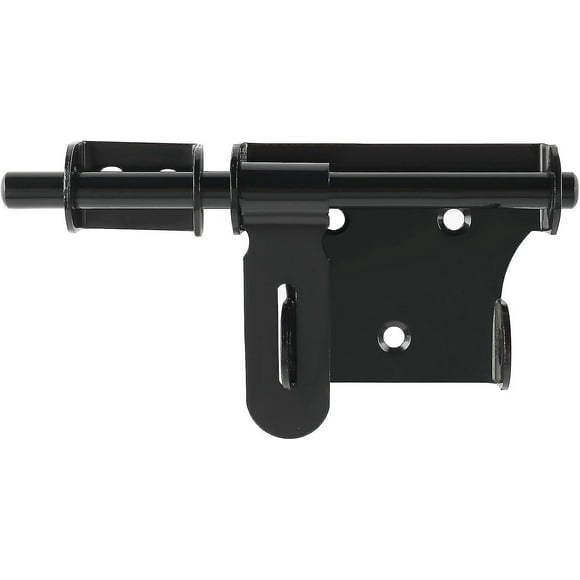 Gate Latch Bolt Lock, Gate Locks For Wooden Gates Garden Shed Locks, 6-inch Stainless Steel Matte Black, Ems350u-b