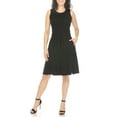 thumbnail image 2 of White Mark Women's Fit and Flare Skater Dress, 2 of 6
