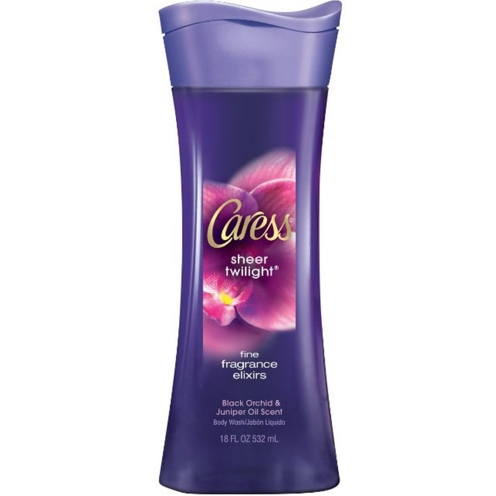 Caress Body Wash, Sheer Twilight Black Orchid & Juniper Oil Scent 18 oz