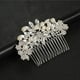 thumbnail image 2 of Nvzi Horquillas para el pelo de boda con flores para novias, peinetas con perlas de cristal, pinzas para el pelo, accesorios para el pelo de boda dorados, joyas -, 2 of 4