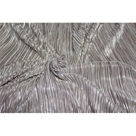 Nude Lurex Pleated Fabric ~ 58quot; Wide