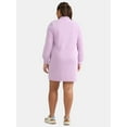 thumbnail image 3 of Terra & Sky Women’s Plus Half-Zip Sweatshirt Dress with Pockets, Sizes 0X-4X, 3 of 4