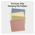 thumbnail image 2 of Smead Poly Hanging File Folders, Letter Size, 0.5 Inch Expansion, Assorted Colors, 12 Pack [10524] (smd-10524), 2 of 6