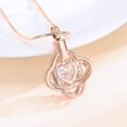 thumbnail image 5 of Love Knot Cremation Jewelry with Crystal Heart Urn Necklace for Ashes Cremation Jewelry for Ashes Love Heart Urn Pendant Memorial Keepsake Jewelry, 5 of 6