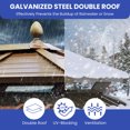 thumbnail image 6 of ModFusion 12'X20' Double Roof Heavy-Duty Galvanized Steel with Netting and Curtains in Bronze, 6 of 12