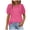 X01 Hot Pink, variant on Paguaki Summer Womens Tops Dressy V Neck Blouses for Women Swiss Dot Puff Sleeve Shirts