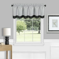 Simple Elegance by Ben&Jonah Laurel Window Curtain Valance - 58"W x 14"L - Black/White