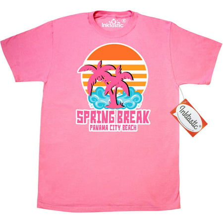Inktastic Spring Break In Panama City Beach With Palm Trees T-Shirt Ocean Vacation Sand Spot Fun Party Tree Sunshine Sun Mens Adult Clothing Apparel Tees (Best Vacation Spots In South Florida)