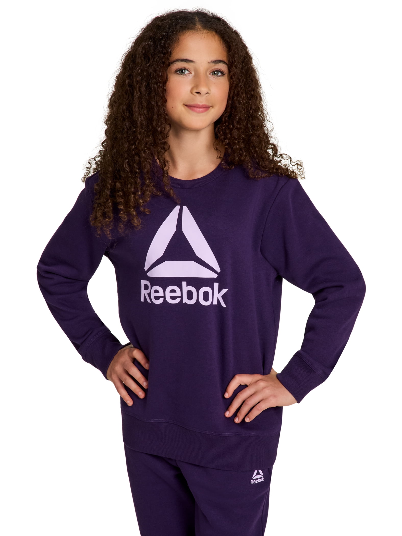 Reebok Girl's Game Day Fleece Crewneck, Sizes 4-18