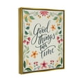 thumbnail image 4 of Stupell Industries Good Things Take Time Phrase Botanical & Floral Painting Gold Floater Framed Canvas Art Print Wall Art, 25 x 31, 4 of 10