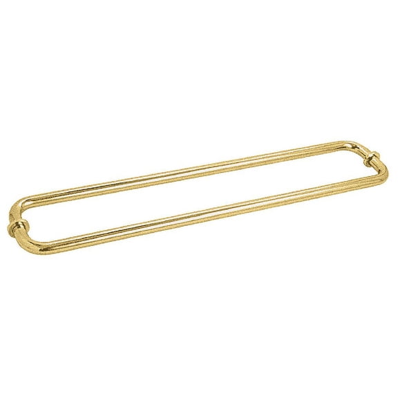 CRL BM30X30BR Polished Brass 30" BM Series Back-to-Back Tubular Towel Bars With Metal Washers