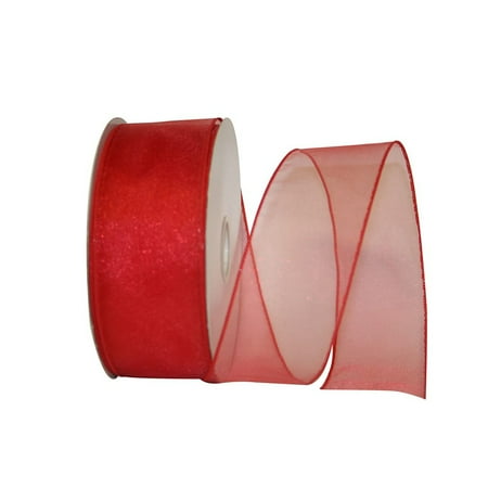 UPC: 0840108865305 | JAM Paper Sheer Wired Ribbon  2 1/2 Inches x 50 Yards  Watermelon  1/Pack