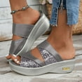 thumbnail image 5 of Sequin Orthopedic Wedge Sandals for Women with Arch Support Comfortable Platform Dress Slides Slippers, 5 of 7