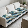 thumbnail image 2 of TSOVTHRID Blue White Marble Texture Print Couch Cushion Covers, Couch Cover Sofa Slipcover for Chair Cushions Washable Sofa Cushion Furniture Protector with Elastic Bottom, 24x24 Inch, 2 of 7