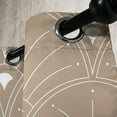 thumbnail image 3 of Ambesonne Art Deco Grommet Curtain, Pale Brown Classic Scales, 50"x84", Pale Brown and White, 3 of 5