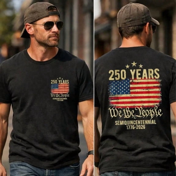 We The People Shirt For Men, 250 Years 1776 2026 Patriotic T Shirt