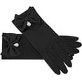 thumbnail image 6 of PIKADINGNIS Women Bridal Wedding Gloves Satin Short Opera Gloves Pearl Wrist Banquet Dress Gloves Fancy Party Floral Gloves, 6 of 6