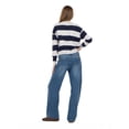 thumbnail image 5 of Forever 21 Women's Navy & Cream Preppy Sweater, Rugby Stripe Design for Cozy Fall Layering, L, 5 of 6
