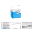 thumbnail image 1 of Enfriador aislado Material de PE portátil que mantiene el calor frío Enfriador pequeño respetuoso con el medio ambiente para automóvil 6L azul y 5 bolsas de hielo, 1 of 5