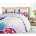 thumbnail image 5 of Ambesonne Urban Duvet Cover Set, Historical Big Ben UK, 2-Calking, Purple Red Yellow, 5 of 7