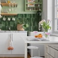 thumbnail image 4 of DEWOO 10 Sheet Thicker Peel and Stick Backsplash Tile,3D Self Adhesive Wall Tiles Stick on Backsplash for Kitchen,Bathroom,Camper (12"×12",Dark Green), 4 of 16