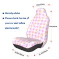 thumbnail image 3 of Wukai Heart Buffalo Plaid Full Set Car Seat Covers with Soft Padding Universal Auto Front Seats Protector and Cushion Mat, 3 of 5