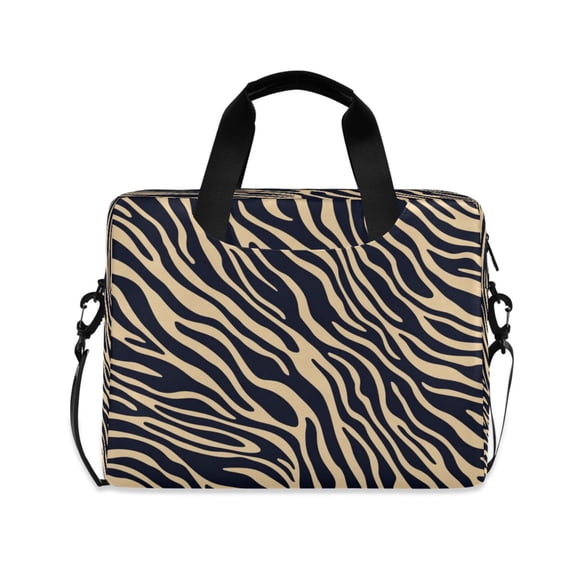 16inch Laptop Briefcase, Business Laptop Bag with Detachable Strap & Padded Compartment, Water-Resistant Polyester,Tiger Stripes