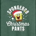 thumbnail image 3 of SpongeBob SquarePants - Christmas Pants - Women's Lightweight French Terry Long Sleeve Shirt, 3 of 6