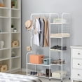 thumbnail image 2 of Freestanding Coat Rack, Shoe Rack, for Entrance, Bedroom, White, 2 of 8