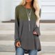 thumbnail image 1 of Puntoco Mujeres Moda Casual Socket Impreso Manga Larga Cuello Redondo tops Puntoco Puntoco-1866, 1 of 5