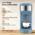 thumbnail image 5 of Single Serve Coffee Maker for K Pod, 2-in-1 Coffee Maker Single Serve & Ground Coffee Brewer, Quick Brew 6 to 14oz Brew size Carefree Auto Shut-off Small Coffee Machine for Apartment, 5 of 7
