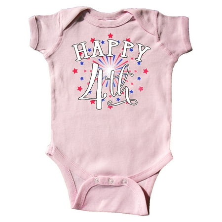 

Inktastic Happy 4th- Fourth of July firework Gift Baby Boy or Baby Girl Bodysuit