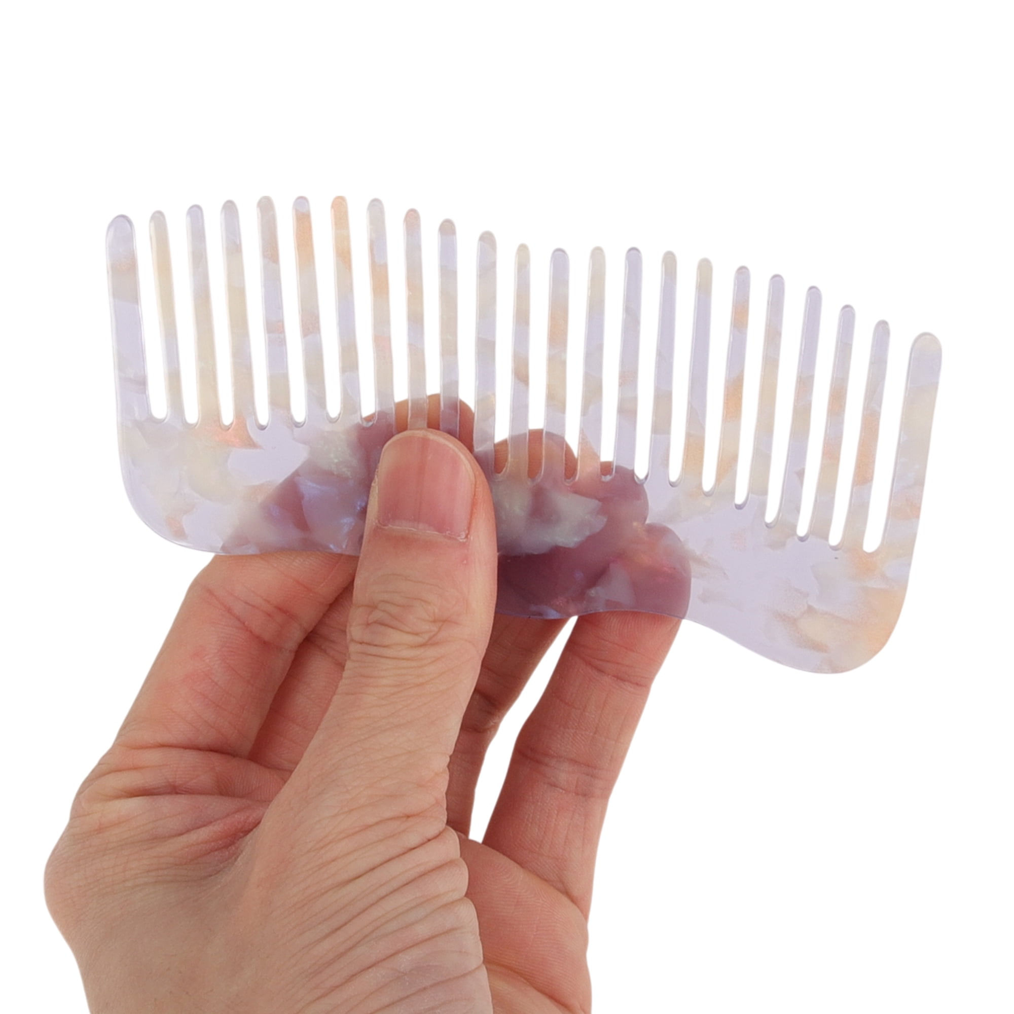 Unique Bargains 1 Pc Irregular Simplicity Hair Comb for All Hair Types Styles Light Purple