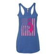 thumbnail image 2 of AmericanFlag Awareness Tri-Blend Racerback Tank Top, Vintage Royal, X-Large, 2 of 3