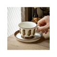 thumbnail image 5 of 200ml Finnish-Style Hand-Painted Floral Ceramic Coffee Cup And Saucer With Vintage Office/Home Afternoon Tea Set, Gift For Birthday, Valentine's Day,, 5 of 5