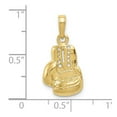 thumbnail image 2 of 10k Gold Large Boxing Glove Charm 25x11.5mm Wide Pendant Necklace for Women - 1.7 Grams, 2 of 2
