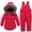Red, variant on Toddler 2 Piece Snowsuit Sets Kids Winter Skiing Suit Puffer Hooded Down Jacket and Snow Bib Pants Ski Suit Windproof Waterproof Warm Snow Suit