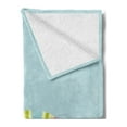 thumbnail image 2 of Animal Soft Flannel Fleece Throw Blanket, Nursery Themed Happy Cartoon Smiling Fluffy Alpaca Nature Funny Animal on Blue, Cozy Plush for Indoor and Outdoor Use, 50" x 70", Multicolor, by Ambesonne, 2 of 5