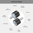 thumbnail image 4 of 8 Pack M8x23mm Thread Studs Rubber Shock 25x20mm Male Female 8 Pack M8 Lock Nuts, 4 of 6