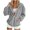 Gray, variant on Women's Corduroy Hooded Zip Sweatshirt Jacket with Pockets for Fitness Yoga Sports Winter Spring White XL