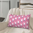 thumbnail image 5 of Fuzoiu Rabbit Holding Flowers Print Fuzzy Pillowcases, Super Soft Pillow Case Cover with Zipper for Bedroom, Sofa, Couch,Cozy Pillow Shams for All Seasons-14"x20", 5 of 6