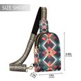 thumbnail image 2 of FORMRS Womens Crossbody Sling Bag Travel Daypack Shoulder Chest Backpack, Green Abstract, 2 of 7