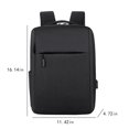 thumbnail image 3 of Latrodar Business Backpack, Bag For Travel Flight Fits 15.6 Inch Laptop With USB Charging Port Black Novelty, 3 of 5