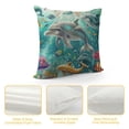 thumbnail image 4 of Chilfamy  Sea Travel Throw Pillow Cover,Underwater Diving Animals with Dolphin Killer Whale Starfish Pillow Cover Home Decoration for Sofa Bed Soft Pillowcases Women Men  White, 4 of 5