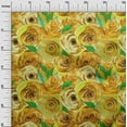 thumbnail image 2 of oneOone Polyester Lycra Yellow Fabric Rose Floral Sewing Craft Projects Fabric Prints By Yard 56 Inch Wide, 2 of 4
